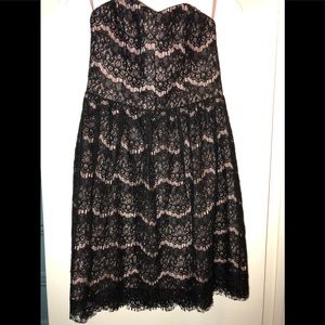 Black and nude lace dress